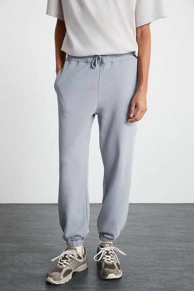 GRIMELANGE BRAYAN Herren-Jogginghose mit 3 Fäden, normaler Passform, elastischem Bein, Grau