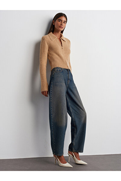 Dilvin 71723 Τζιν παντελόνι με μανίκια με μπαλόνι