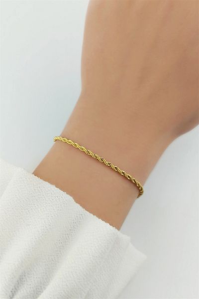 Çlk Accessories سوار ملتوي رفيع من الفولاذ Trbilek70271