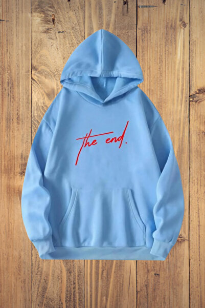 HOFFNUNG Unisex the End Printed Adult Oversize Hooded Sweatshirt