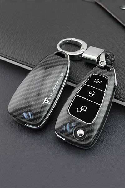 Carlifestyle Ford Compatible Carbon Metal Key Case