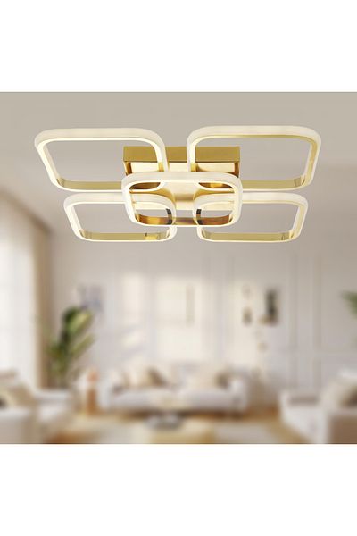 TT AYDINLATMA Tt302-4 1-Sr (3 Color Light Module) Yellow Plofonyer 5 Li Led Chandelier
