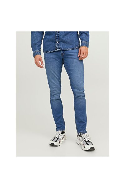 Jack & Jones Jack&Jones Pantaloni slim cu picior îngust, albastru pentru bărbați, blugi din lycra 12243592