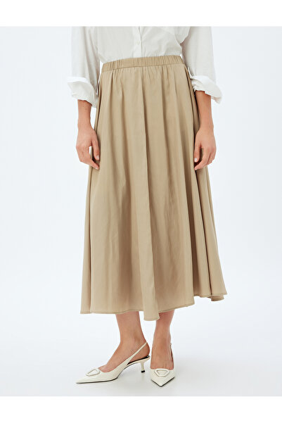 Koton Uzun Kloş Etek Bol Kalıp Standart Bel