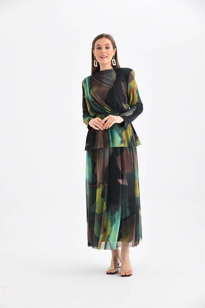 FTZ WOMEN Γυναικείο Lycra Tulle Suit Green 30419