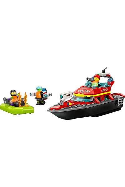 TOYFEST Fire Engine Rescue Boat 60373 Multi-Piece Building Toy