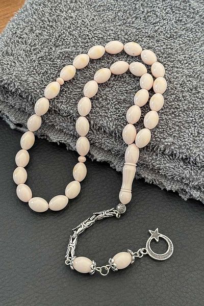 TESBİHKENTİ Very Beautiful Pulled Kanaya Tie-Up Amber Prayer Beads