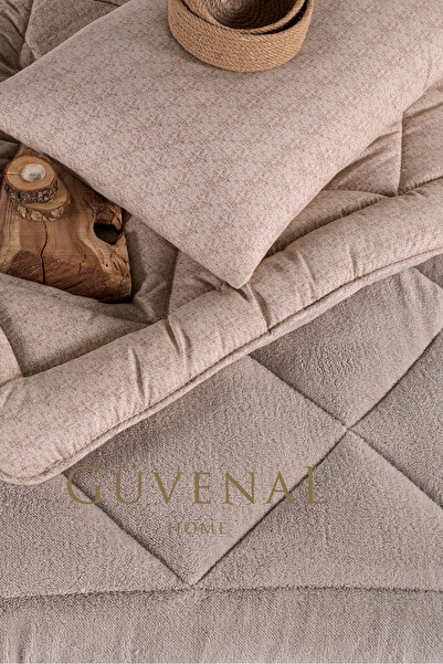 Güvenal Elite Wellsoft Double Sided Luxury Quilt Set - King Size Sleeping Set with Pillowcase