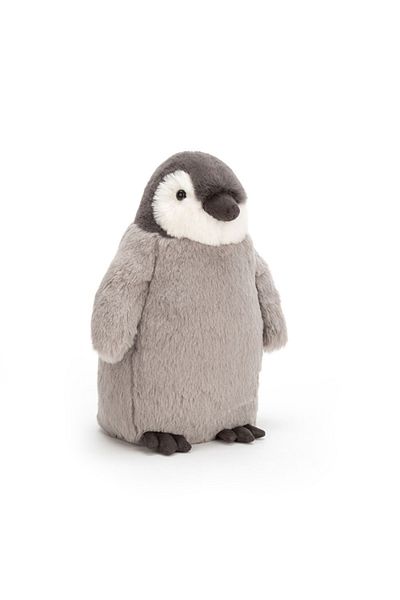 Jellycat بيرسي بينجوين - حجم متوسط 24 سم شتوي مع أزرار فضية