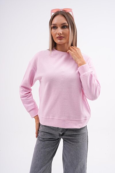 ŞİMAL Kadın Bisiklet Yaka Selanik Örme Sweatshirt 255010 -