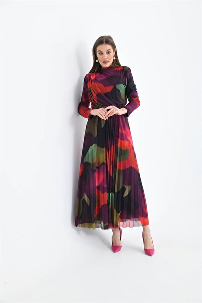 FTZ WOMEN Γυναικείο φόρεμα Lycra τούλι Μωβ 30417