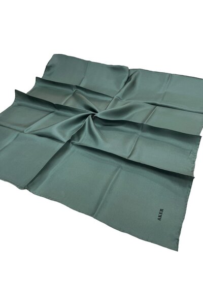 Aker Eșarfă simplă din mătase Twill - Çağla 958