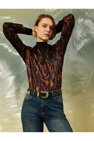 Koton Satin Patterned Shirt