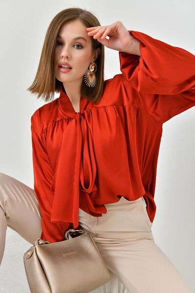 FTZ WOMEN Cămașă din satin de mătase pentru damă 30810