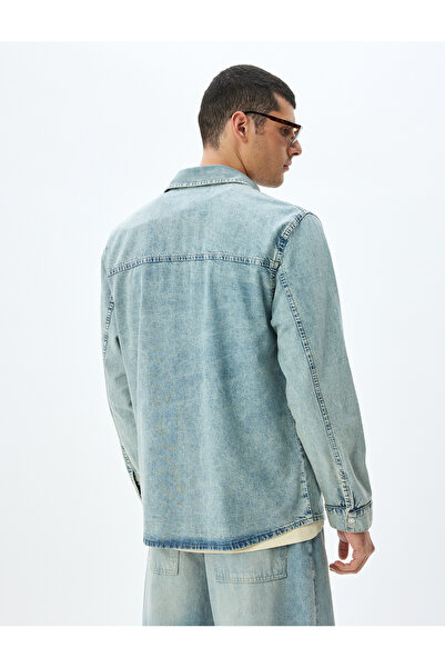 Koton Leichte Indigo-Jacke für Erwachsene für Herren – 5WAM50009ID