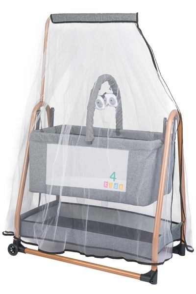 4KİDS Oxford Anne Yanı Beşik Portatif Sallanır Beşik Sepet Hamak Bebek Beşik