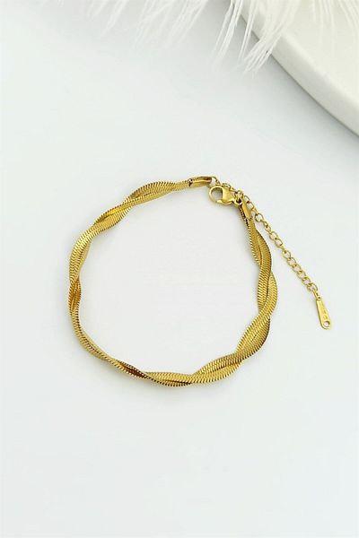 Çlk Accessories سوار سلسلة إيطالية منسوج من الفولاذ Trbilek70087