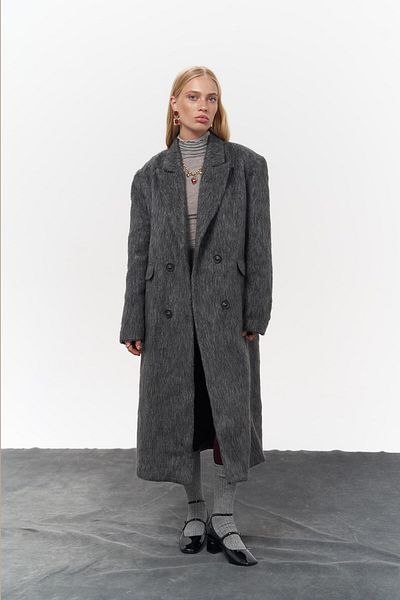 MAİ COLLECTİON Rowling Anthracite Long Coat