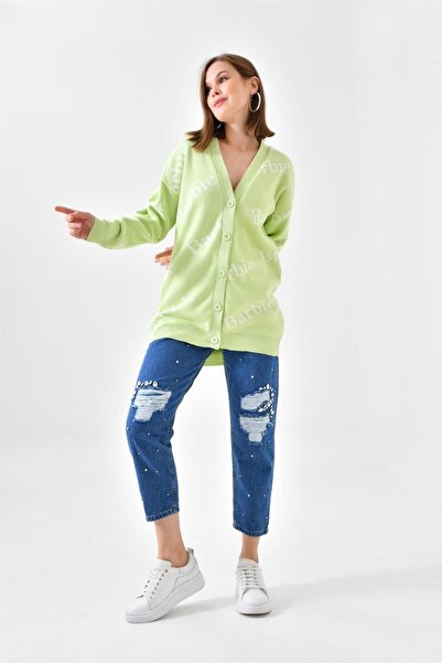 FTZ WOMEN Kadın Barbie Hırka Fıstık Yeşili 20676