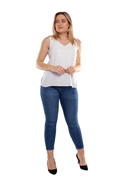 Desperado 615 Büyük Beden Yüksekbel Likralı Kadın Kot Pantolon