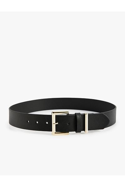 Koton Faux Leather Belt - Metal Buckle Detail