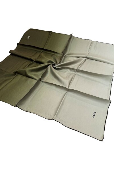 Aker Eșarfă de mătase - 7656713 -952 Kaki Twill - Gradient