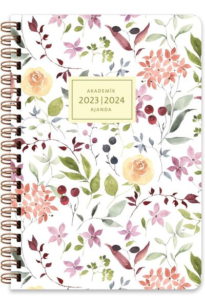 STOREMAX Lvnshop Color A5 - 15*21 Spiral Floral Pattern Academic Agenda 224120