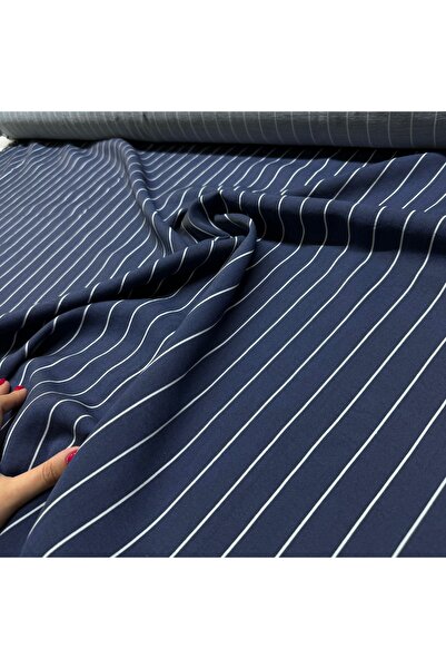 Yaren Ülker Cupro Kumaş Kupra Boyuna Çizgili %100 Pamuk En 150 cm