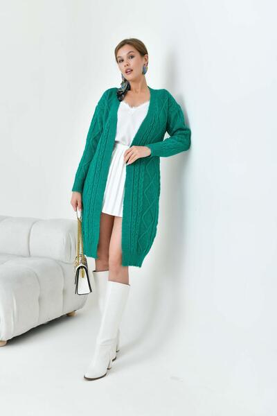 FTZ WOMEN Ftz Kadın Saç Örgülü Hırka Benetton 20728