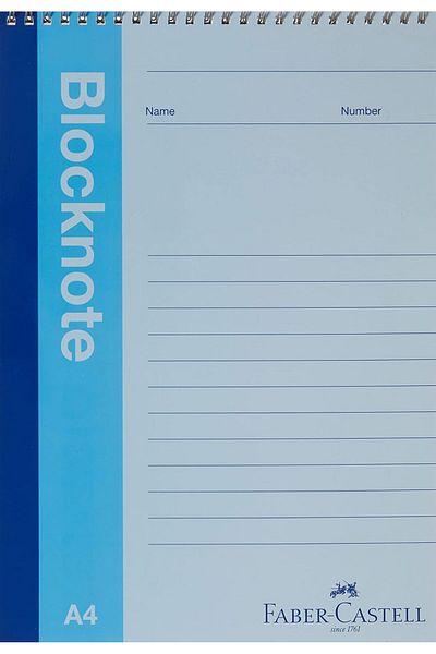 STOREMAX Bloc-notes MU-ARTSHOP, A4, 80 de coli, simplu, copertă de carton, piele spiralată, hârtie de calitate 70 g, culoare asortată