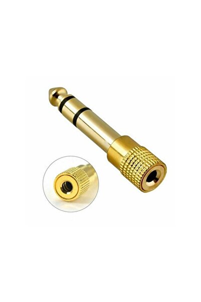 Ars 6,3 Mm Erkek To 3,5mm Dişi Kulaklık Mikrofon Çevirici Jak