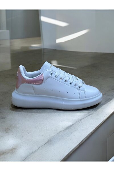 SOLAZER mikrofiber deri bağcıklı ortopedik şeffaf  hafif balon taban spor ayakkabısı