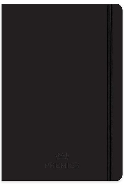 STOREMAX Muartshop Color 17X24 96 Sheets Checkered Hardcover Premier Notebook - Black 871301