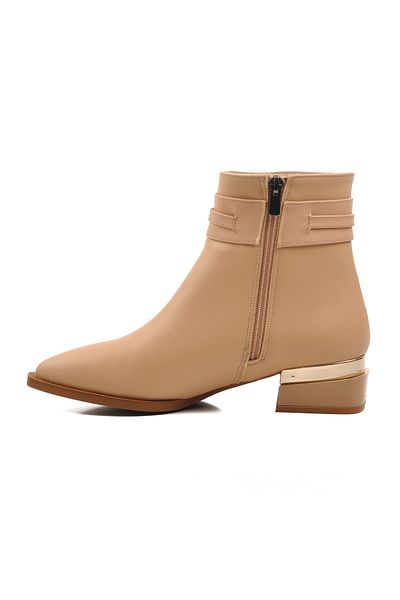 Pierre Cardin PC-54007 Γυναικείες Μπότες Μπεζ με Γούνα Εσωτερικά