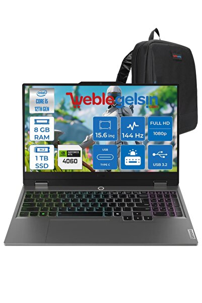 LENOVO loq 15IAX9 I5 12450HX 8gb 1tb SSD RTX4060 8gb 15.6? Fhd FDOS 15.6" Fhd 144HZ 883GS007XTRF01+ZETTACNT