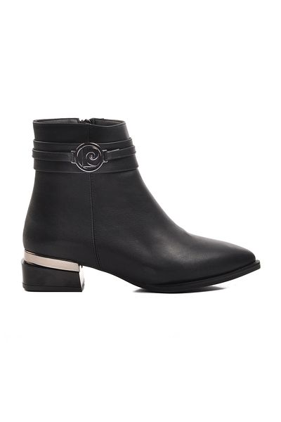Pierre Cardin PC-54007 Μαύρες γυναικείες μπότες με γούνα στο εσωτερικό