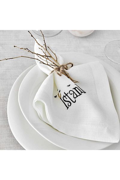 STOREMAX Sellbuystore Home Galata Black Napkin Runner Set 1053513