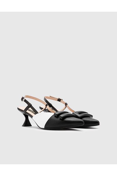 İLVİ Celtıs Genuine Leather Women's Black Heeled Sandals