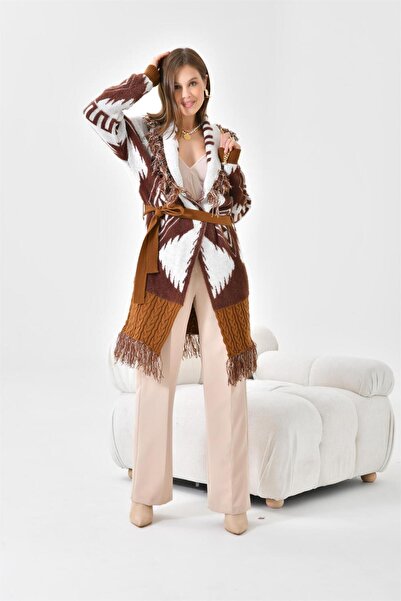 FTZ WOMEN Γυναικεία φούντα με λεπτομέρεια Wear-Off Brown 20584