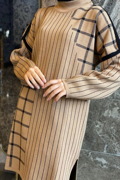 FTZ WOMEN Women's Sleeve Accessory Detail Sweater Stone 21-6032