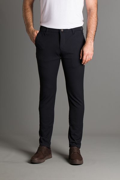 JR9 Men's Navy Blue Canvas Linen Pants 7049