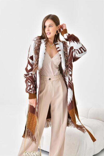 FTZ WOMEN Γυναικεία φούντα με λεπτομέρεια Wear-Off Brown 20584