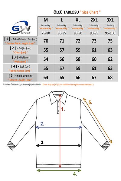 GW Bovec Men's Textured Jacquard Regular Fit Polo Collar Buttoned Knitwear Sweater