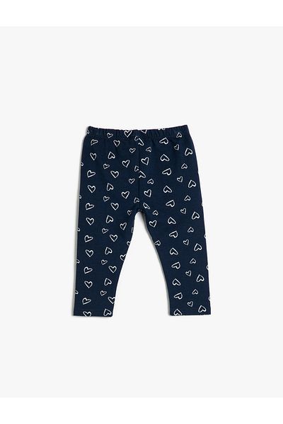 Koton Leggings Heart Printed Cotton with Elastic Waist