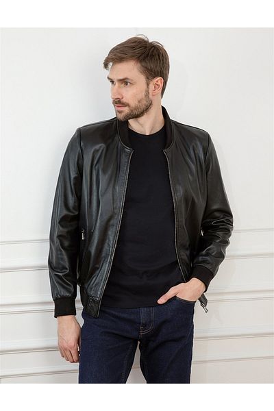 İLVİ Asdis Genuine Leather Men's Black Jacket