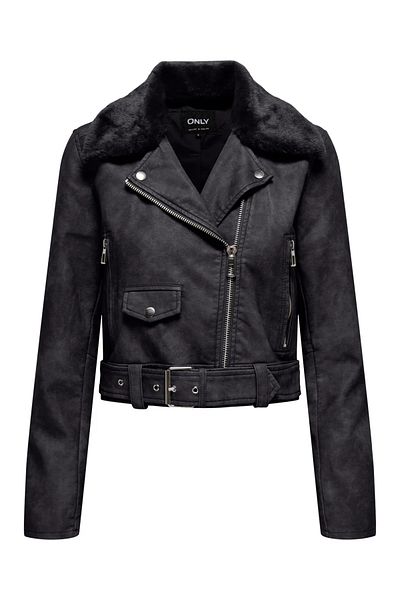 Jack & Jones Jachetă motociclist pentru femei 15322399   ONLMACY SPĂLAT BIKER CC OTW