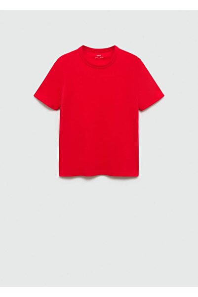 MANGO Woman Rövid ujjú pamut póló