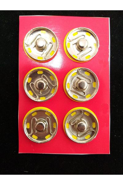 hobimon 18 Mm Silver Snap Button - 6 Pieces