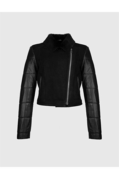 İLVİ Pihu Kadın Deri Ceket Siyah Deri