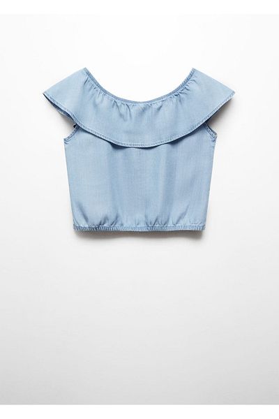 MANGO Kids Geknöpfte Jeansbluse